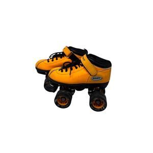 Riedell Neon Orange Dart Quad Roller Derby Speed Skates Boy Girl Rink Size 3
